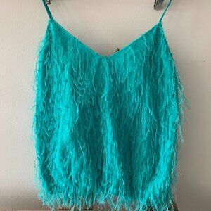 Pinko V-neck Eyelash Crop Tank-size 2